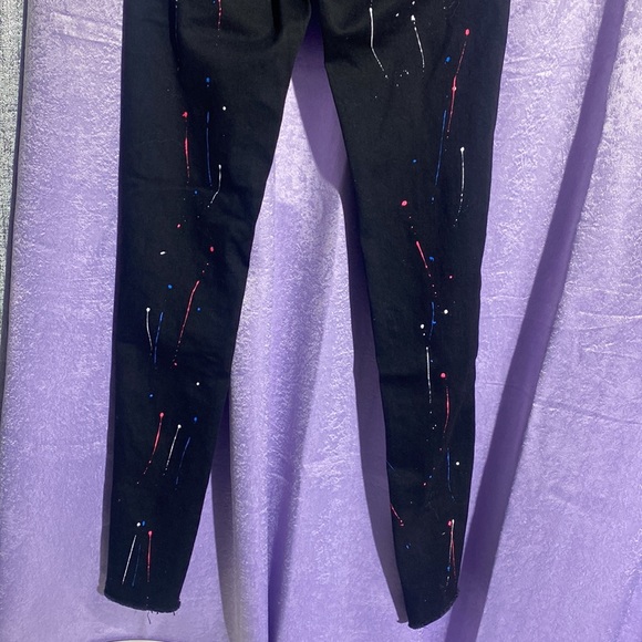 Black Blue Topic Pants w/ Paint - Picture 10 of 11
